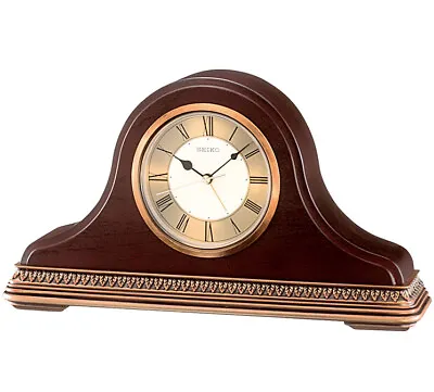 Seiko Wooden Napoleon Mantel Clock QXE017B • £64.50