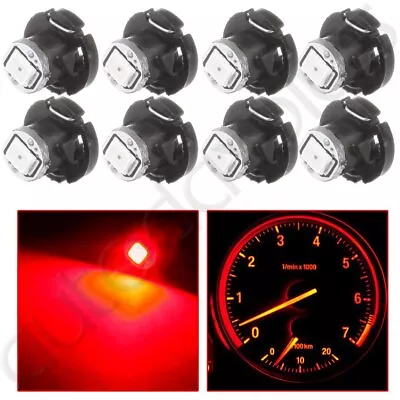 10Pcs Red T4 T4.2 Neo Wedge 1-2835-SMD LED Instrument Heater Climate Bulb Light • $8.45