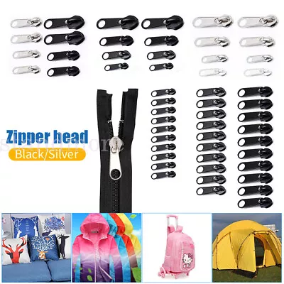 10/30 Universal Zippers Head Repair Replacement Instant Zip Slider Zipper Fix • £2.50