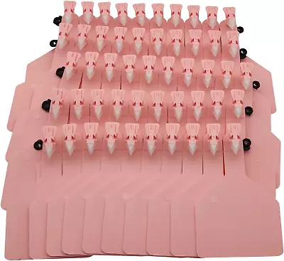  Pink 50 Count Z Blank Livestock Identification TPU One Piece Cattle Ear Tags • $63.94