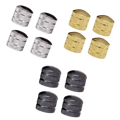 Dome Tone Volume Control Knobs For Electric Guitar Bass Set Of 4 Metal Knobs • £6.49