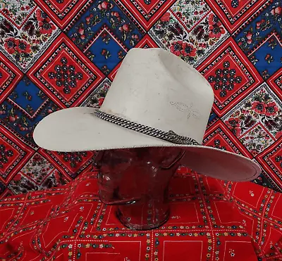 Vtg N.R. Hats Salty Beater Farmer Rancher Rodeo Brushpopper Cowboy Hat Sz 7 1/8 • $35