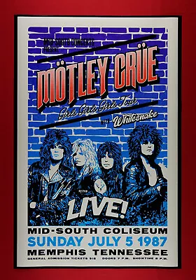 Motley Crue Girls Girls Girls Vince Neil Tommy Lee Mick Mars Poster 24X36  MCGG • $23.95