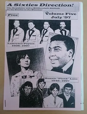 FANZINE / NEWSLETTER -  A Sixties Direction...The 60s In The 90s Vol #5 July 97  • $9.95