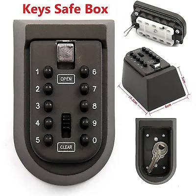 Outdoor High Security Wall Mounted Key Safe Box Code Lock Storage 4 Digit UK STO • £13.59