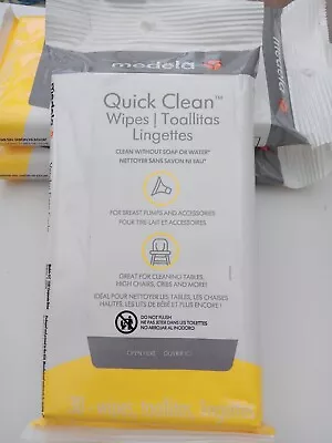 MEDELA  Quick Clean Wet Wipes 30 Wipes For Breast Pump And Accessories And More • £6.99