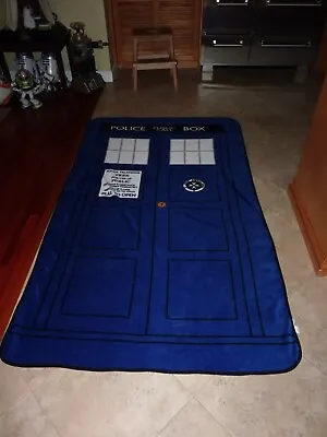 $25 • Buy Doctor Who Blanket - Large Dr. Who TARDIS Micro Raschel Throw - 50  X 88 