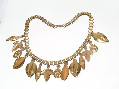 Vintage Leaf Chain Necklace Jewelry (785V) • $17.99