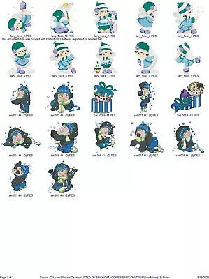 Cute Winter Babies Embroidery Machine Designs Collection Pes • $9.95