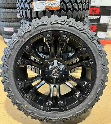 22x10 Fuel D560 Vapor Black Wheels Rims 33  MT Tires 5x150 Toyota Tundra Sequoia • $3039.05