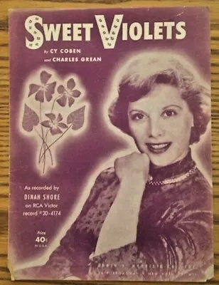 Sheet Music (set Of 2): Sweet Violets My Heart Cries For You • $0.99