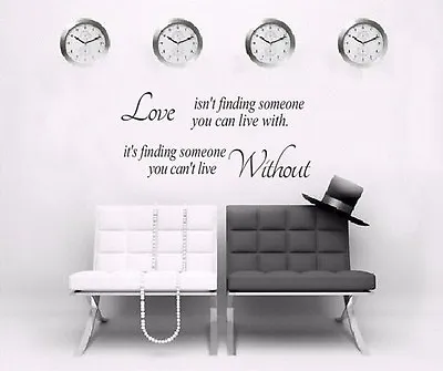 £2.49 • Buy LOVE ISNT FINDING Letter Wall Decor Design Sticker Decal Mural Art Removable DIY