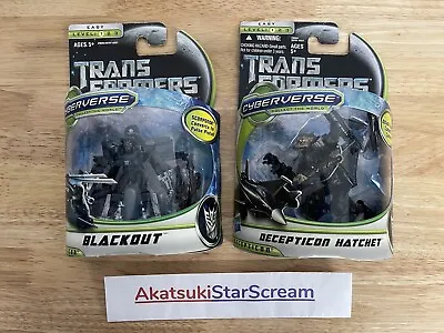 Transformers DOTM Cyberverse Blackout Hatchet Scout Class Lot Of X2 RARE MOSC • $30