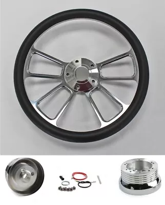 69-94 Chevelle Camaro El Camino Nova Black 4 Spoke Billet Steering Wheel 14  • $184.57