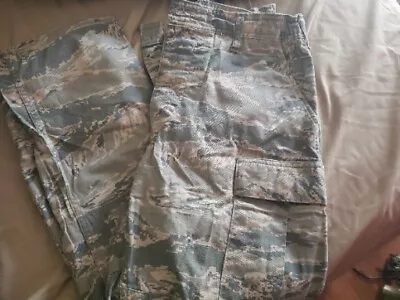 US Air Force Pants Mens 32 Short Green Cargo Tiger Camo Hunting Trousers  • $5