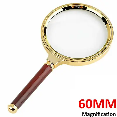 60mm Handheld Magnifier Magnifying Glass Loupe Reading Jewelry Repairing Aid • £2.67