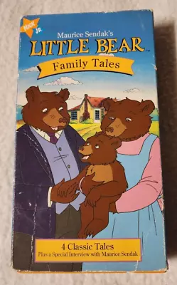 LITTLE BEAR FAMILY TALES Vhs Video Maurice Sendak 1998 Nickelodeon Orange Tape • $7.95