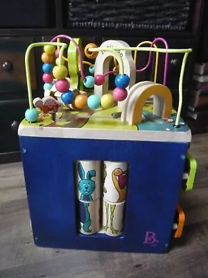 B. Zany Zoo (Wooden Activity Cube).ROLLERCOASTER WITH WOODEN BEADS TODDLER TOY • $49.99