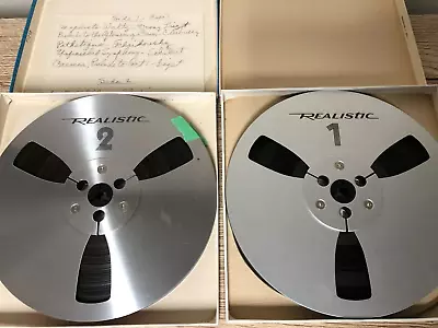 Lot Of 2 Realistic 7  Metal Reels W/tape On Them. Concert Tape. Reel To Reel • $60