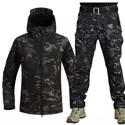 Outdoor Sharkskin Warm Camouflage Thicken Autumn&Winter Large Rushing Jacket • $63.79