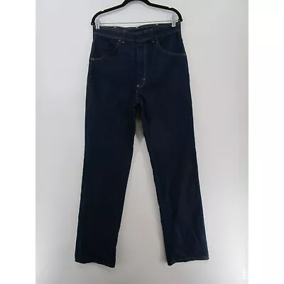 Wrangler Mens 34x34 High Rise Straight Leg Stretch Denim Jeans Blue • $21