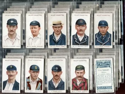 £250 • Buy Tobacco Card Set, WD & HO Wills, CRICKETERS, Small S, Cricket, 1908