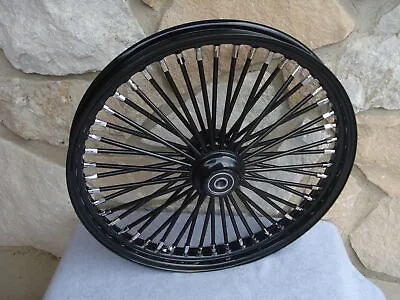 21x2.15 Black Fat Spoke S Disc Front Wheel Harley Sportster 00-07 Dyna Ng 00-03 • $349