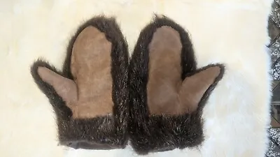 Winter Men Fur Mittens  Real Nutria Fur Size M • $37