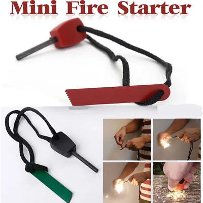 $3.99 • Buy Camping Survival Magnesium Flint And Steel Striker Fire Starter Lighter Stick