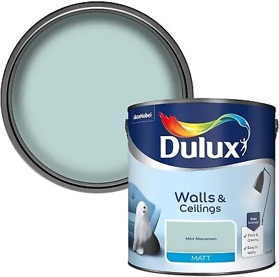 Dulux 500006 Matt Emulsion Paint For Walls And Ceilings - Mint Macaroon 2.5L • £20.39