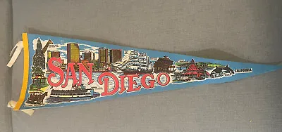 Vintage Souvenir Felt Pennant Flag - SAN DIEGO USA • $49