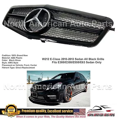 E63 E-Class Grille All Black E350 E550 2010 2011 2012 2013 Sedan Chrome Star New • $229