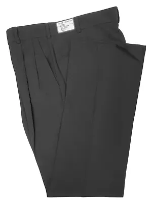 New Men's Black Dress Pants Machine Washable Durable Polyester Cheap 32 Waist • $9.89