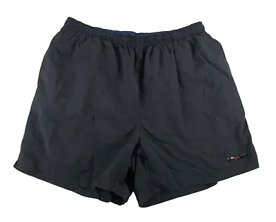 Eddie Bauer Ebtek Shorts Mens XL Black Lined Hiking Camp Swim Nylon • $4.99