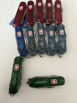 Lot Of 12 Victorinox Midnight Manager Rambler Swiss Army 58MM Multi Color • $210