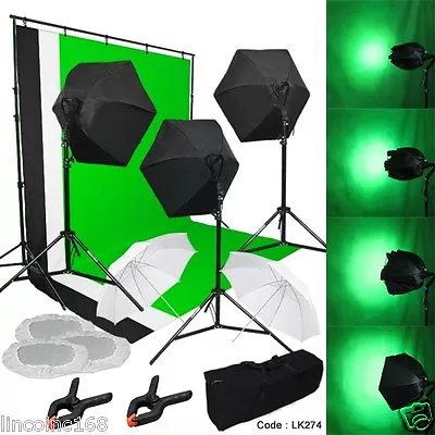 Photography Lighting Muslin Backdrop Stand Studio Light Kit New Linco Studio • $154.99