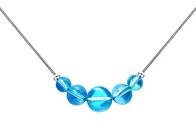 Mermaid Glass Necklace For Women With Glowing Iridescent Beads • $19.99