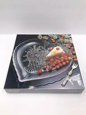 Vintage Mikasa Crystal Endearment Heart Platter 12.5-in RC349/650 Japan • $29.99