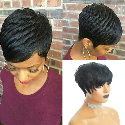 Pixie Human Hair Black Short Cuts Wigs Brazilian Women Hairstyles Natural Wigs • $12.50