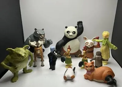 12 DreamWorks McDonald's Toy Figure Lot Kung Fu Panda Megamind Puss N Boots 2008 • $27.99