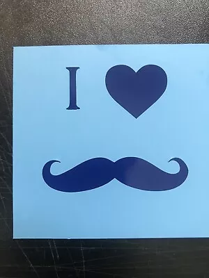 I Love Mustaches Magnet For Car Truck SUV Or Refrigerator Waterproof • $3.99