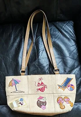 ROSETTI Purse Handbag Beach Ocean Vacation Tote Pocketbook Embroidery & Sequins  • $10.75