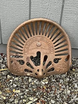 Vintage Cast Iron Walter A Wood Tractor Seat Hoosick Fall NY USA • $25