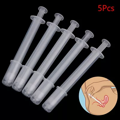 5 Pcs Injector Lube Disposable Anal Syringe Vaginal Applicator Lubricant Nasa _j • $5.43