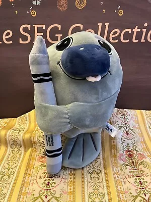 Crayola Gray Plush Manatee  12  W/Plush Crayon EUC • $23.99