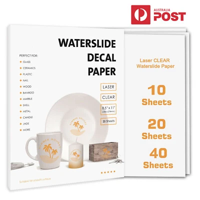 $10.99 • Buy Laser Printer Waterslide Decal Paper Clear Water Decal For Wax Candle