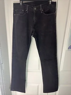 Levis 514 Slim Straight Fit Black Denim Jeans Men’s Size 32x34 Great Condition • $12.50