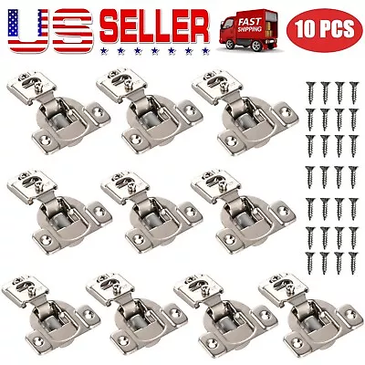 10 Packs Stainless Steel Soft Close Kitchen Cabinet Overlay Concealed Door Hinge • $23.99