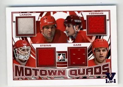 2012-13 ITG Motown Madness Jersey Quad #MQ6 Larson/Yzerman/Stefan/Gare Vault 1/1 • $50