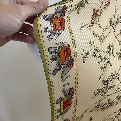 $29.99 • Buy Jim Thompson Pleated Ivory Silk Elephant Floral Neckerchief, Head Scarf Wrap